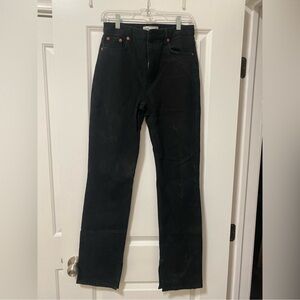 Zara High Rise Straight Leg Jeans